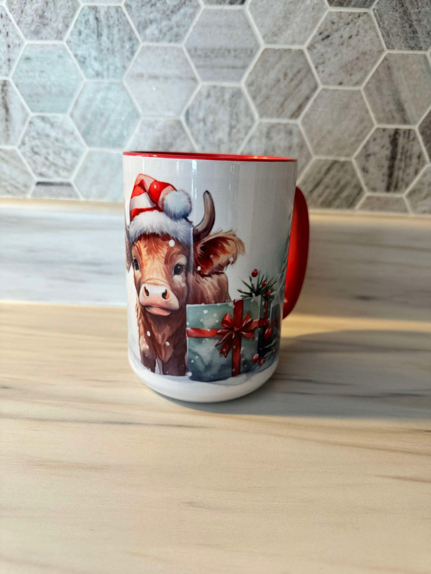 15oz ceramic Mug - red highland cow