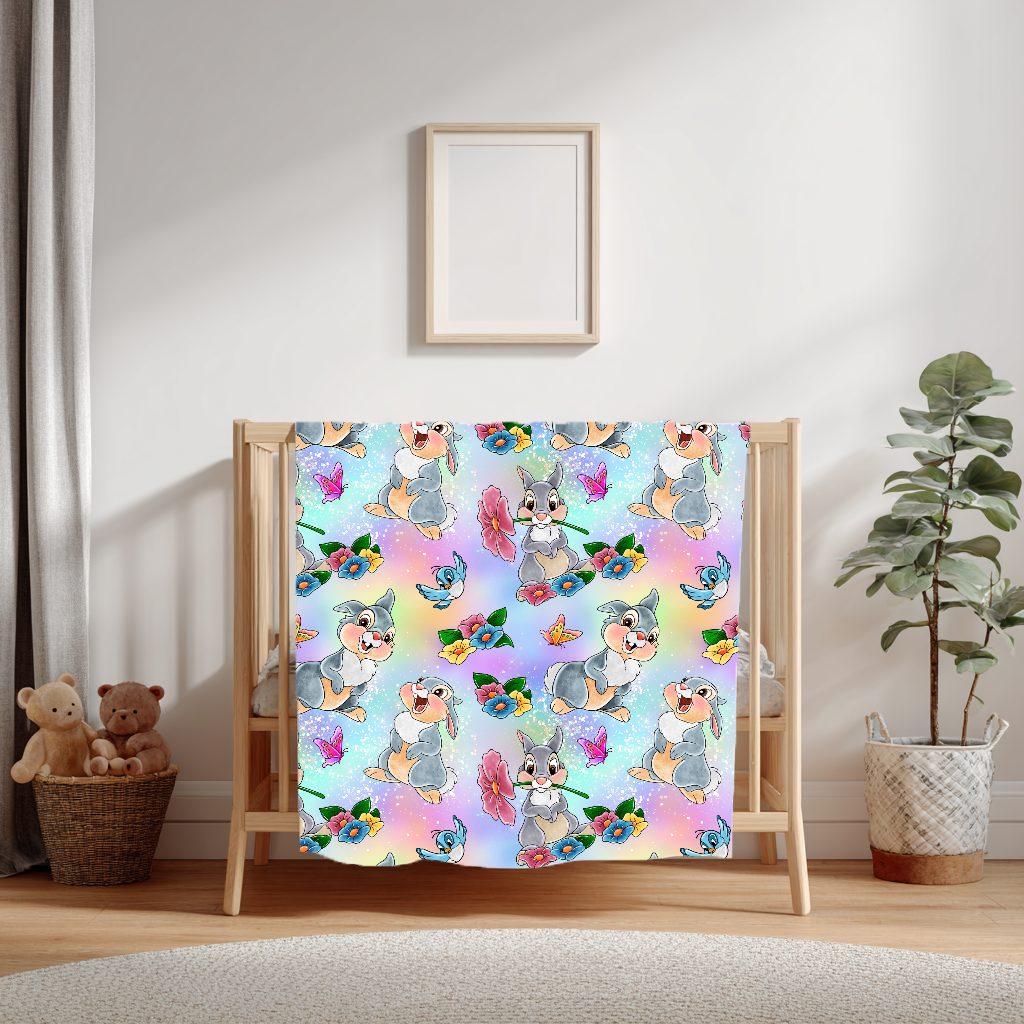 Pre-Order Minky Blanket - spring bunny