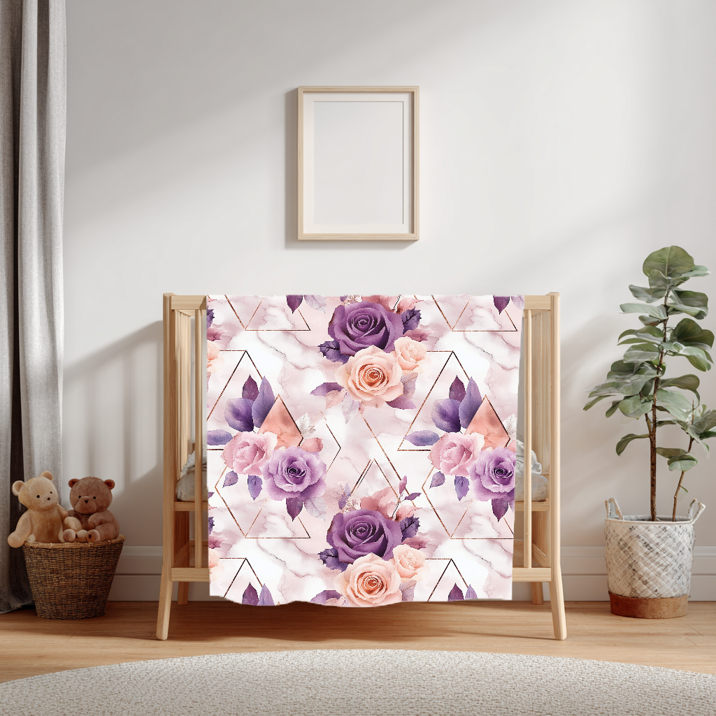 Pre-Order Minky Blanket -dark floral