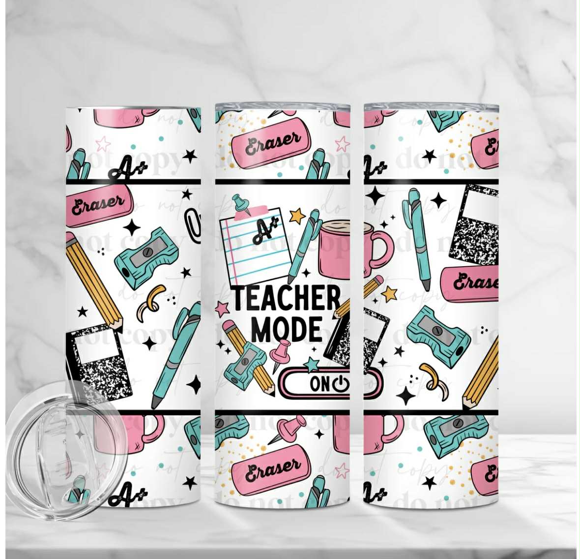 Teacher Mode - 20 oz Straight Tumbler