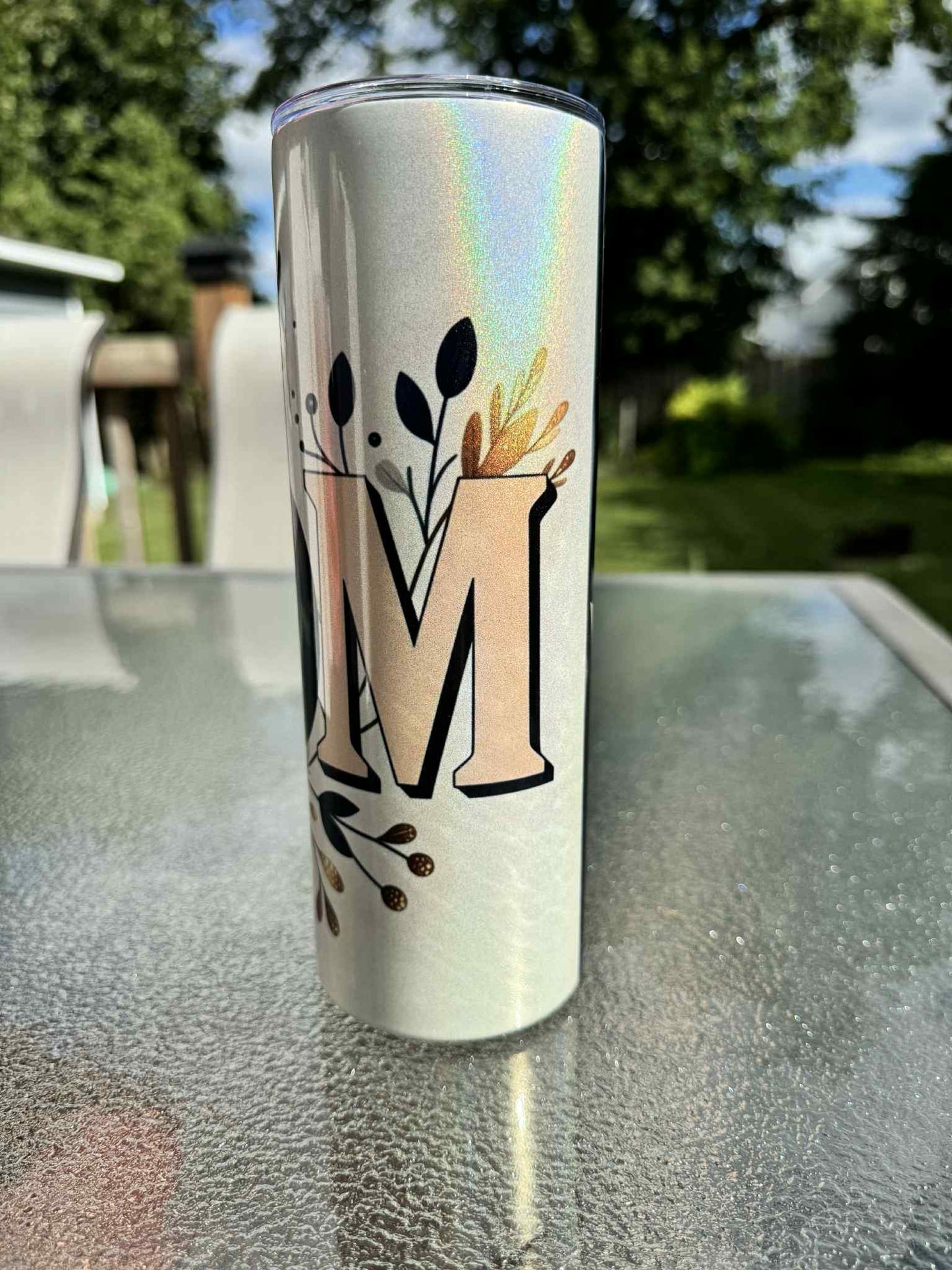 20 oz Straight Tumbler Shimmer Finish- Mom