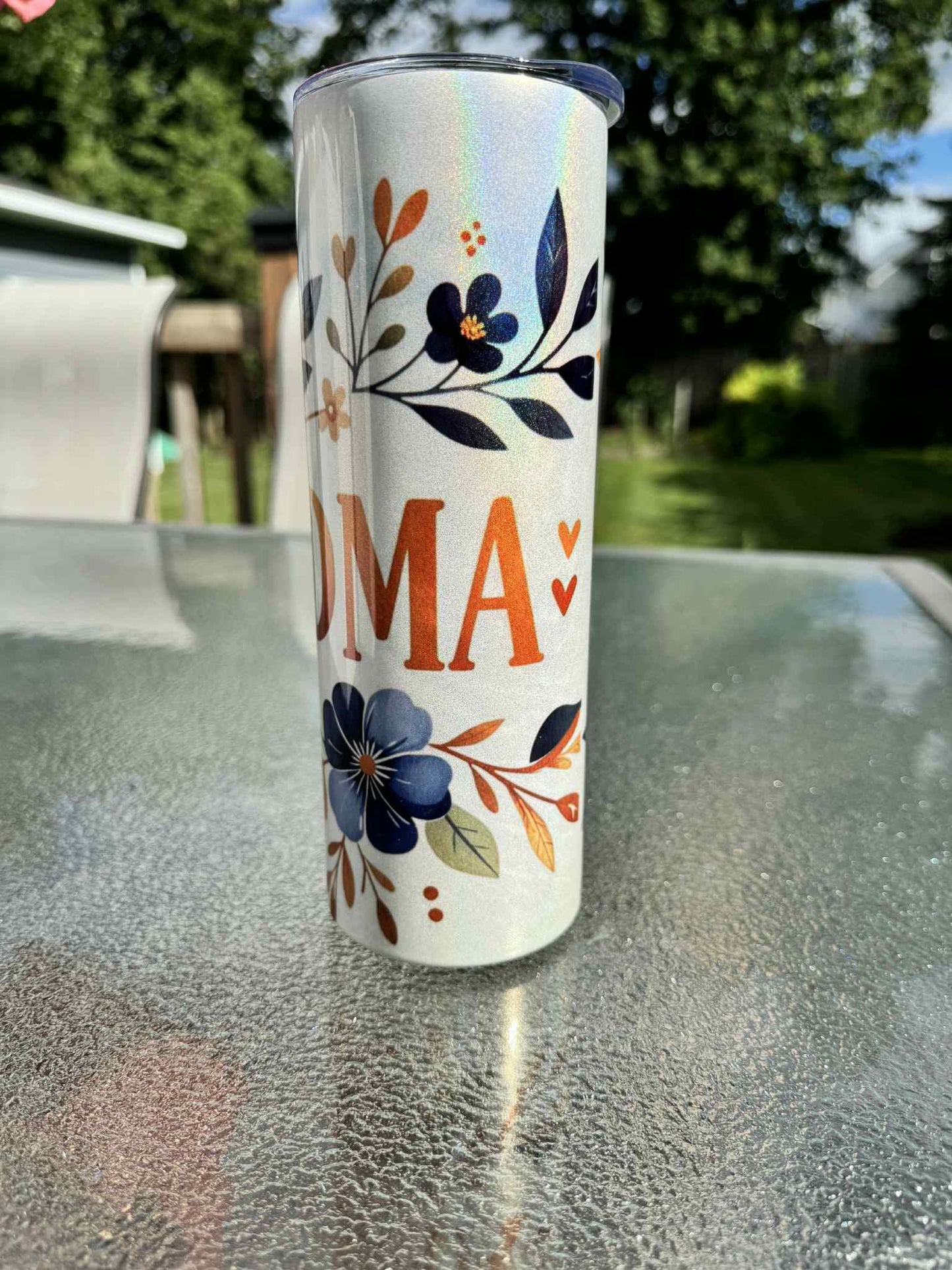 20 oz Straight Tumbler Shimmer Finish- Grandma