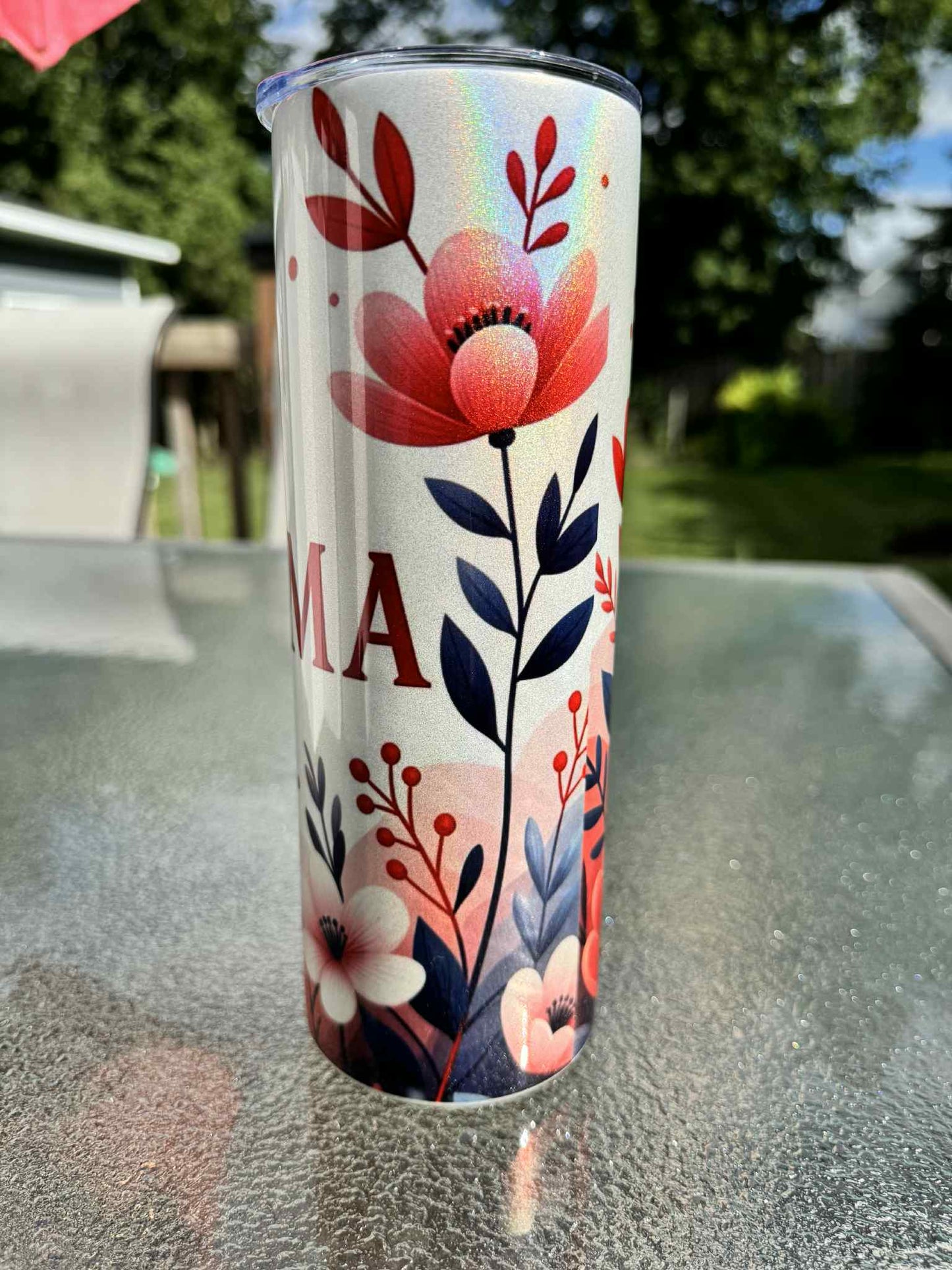 20 oz Straight Tumbler Shimmer Finish- Grandma