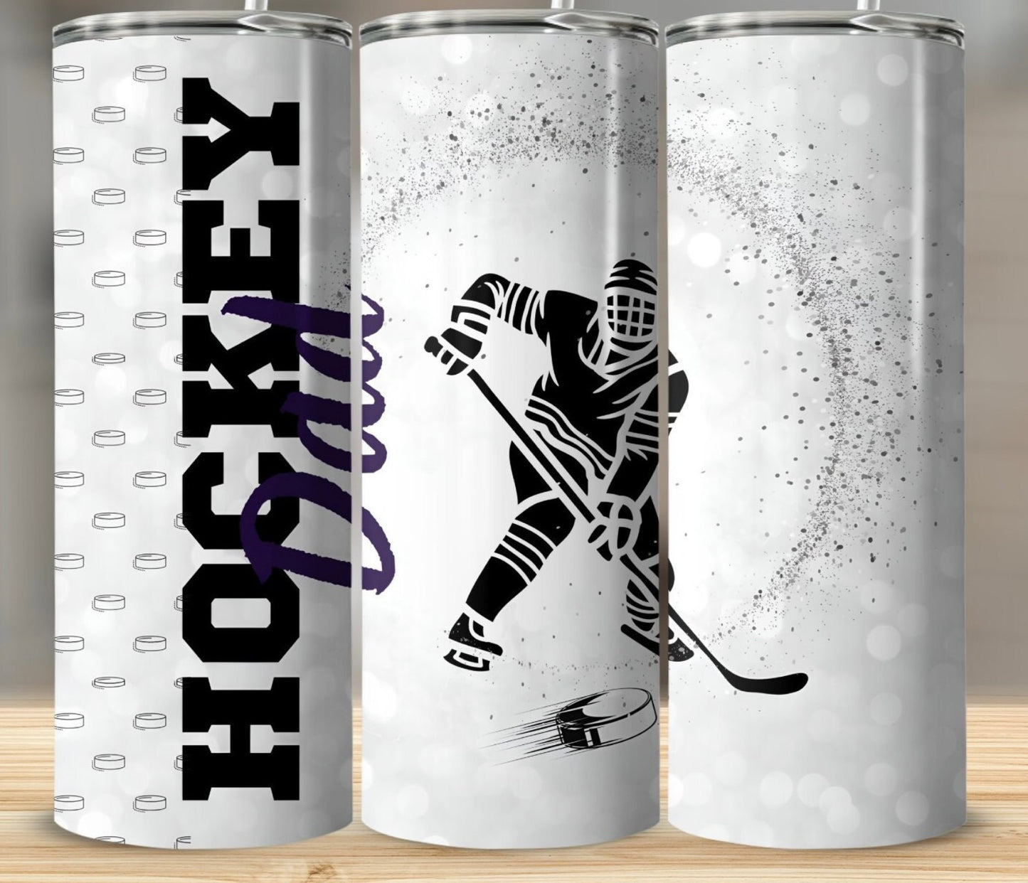 20 oz Straight Tumbler- Hockey Dad Boy