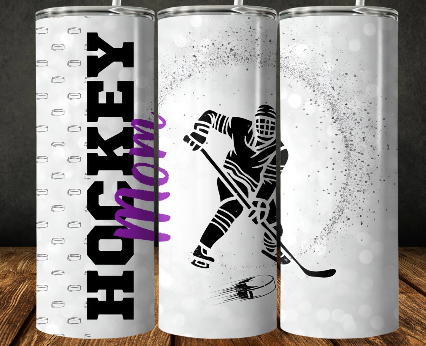 20 oz Straight Tumbler- Hockey mom Boy