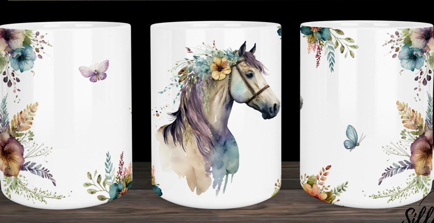 15oz ceramic Mug - Horse