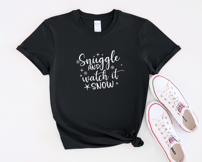 Children - Snuggle & watch it snow - Black Crewneck XS CHILDREN