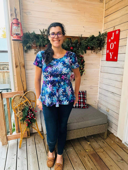 Adult - Colorful snowflake T-shirt dress