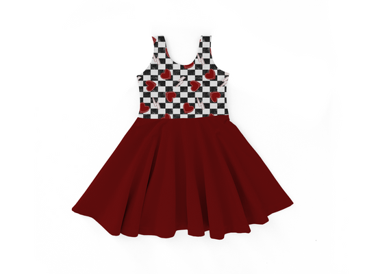 Children - Checkered Heart Dress