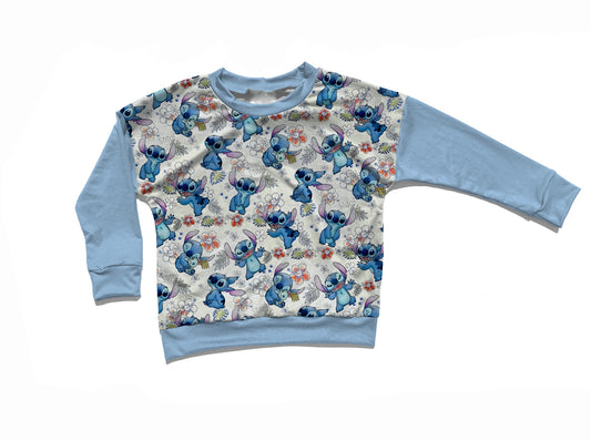 Children - Crewneck- Cute Blue