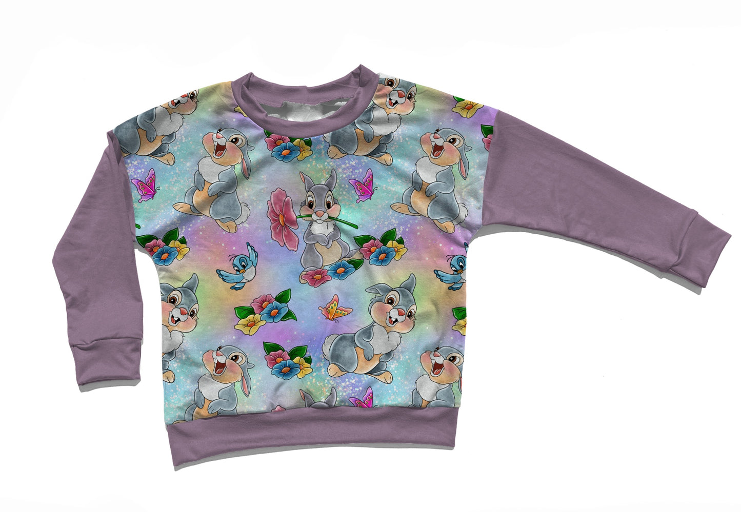 Adult - Crewneck - Colourful Bunny