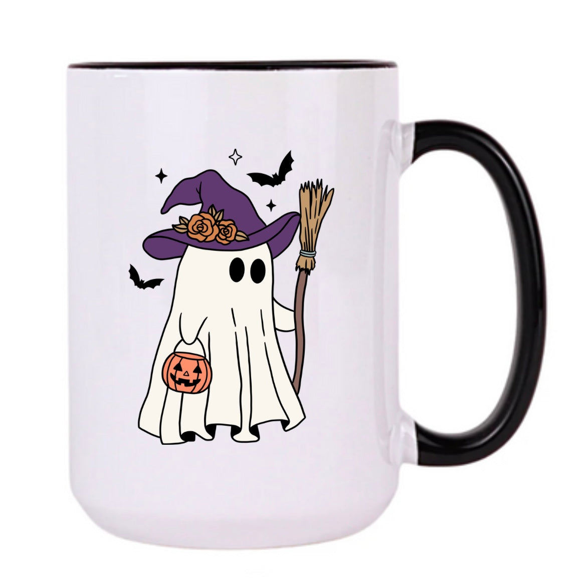 15oz ceramic Mug - Witch Ghost