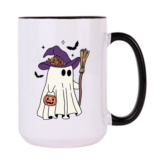 15oz ceramic Mug - Witch Ghost