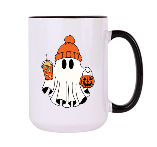 15oz ceramic Mug - Ghost with hat