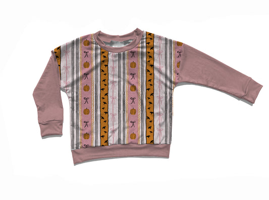 Adult - Crewneck - Light pumpkin & bow  PRE ORDER