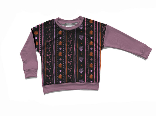 Adult - Crewneck - Dark pumpkin & bow - PRE ORDER