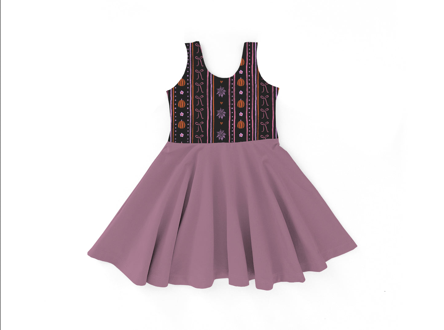 Children - Dress - Dark Pumpkin & bow - PRE ORDER