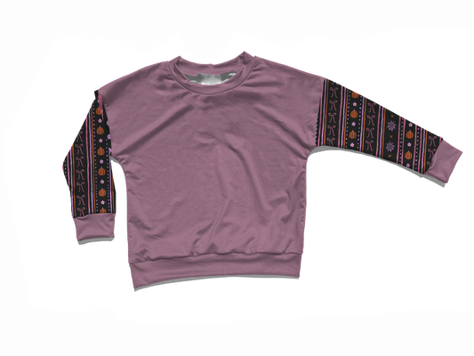 Adult - Crewneck - dark pumpkin & bow - PRE ORDER