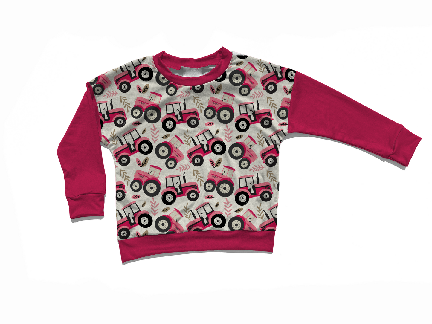 Pink tractor - handmade -Children