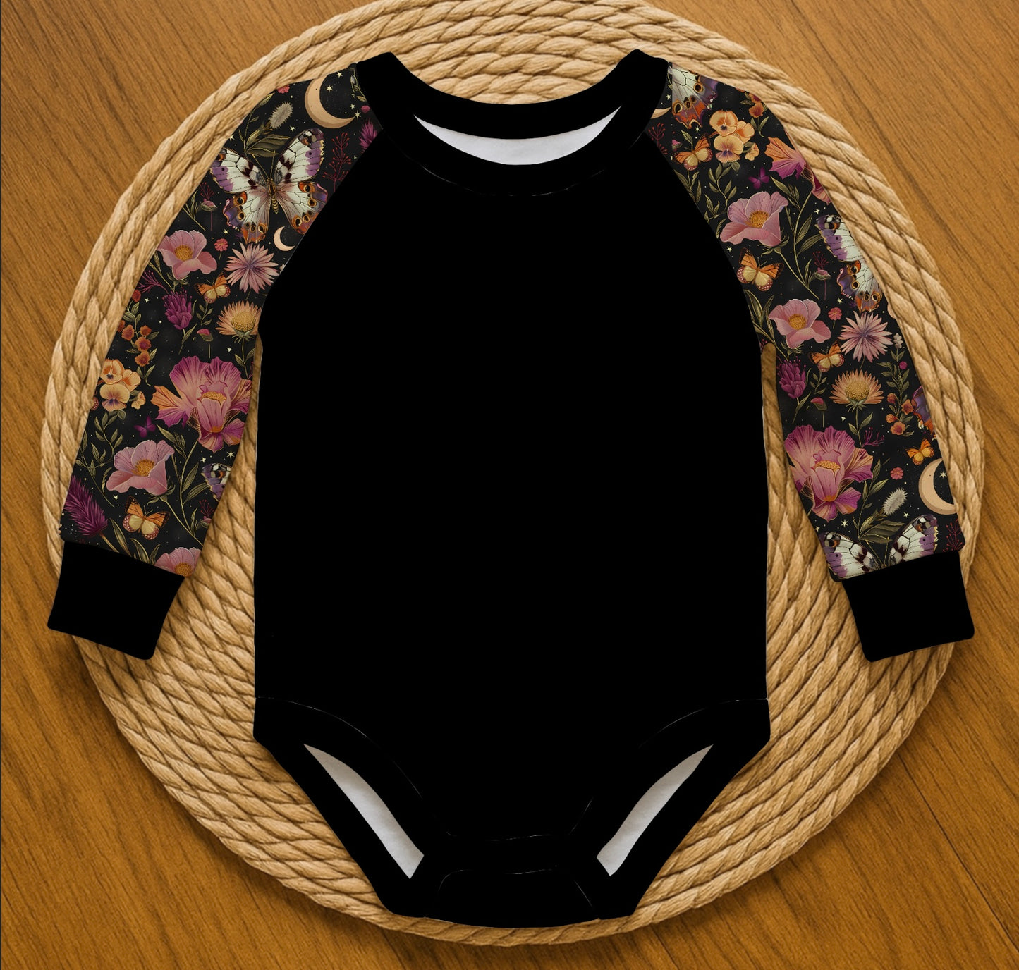 Mystical floral arms - Romper with snaps