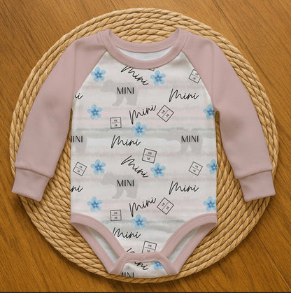 Mini Pink- Romper with snaps