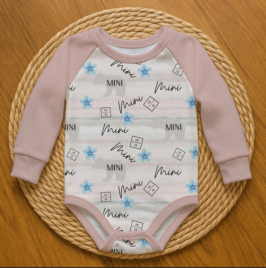 Mini Pink- Romper with snaps