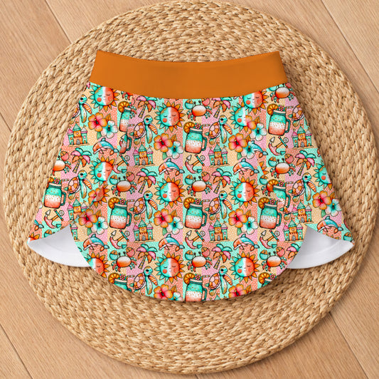 Retro beach - Tulip skort