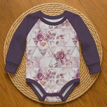 Light floral- Romper with snaps