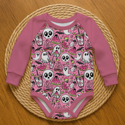 Watermelon ghost - Romper with snaps