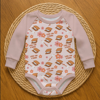 Love you s’more - Romper with snaps