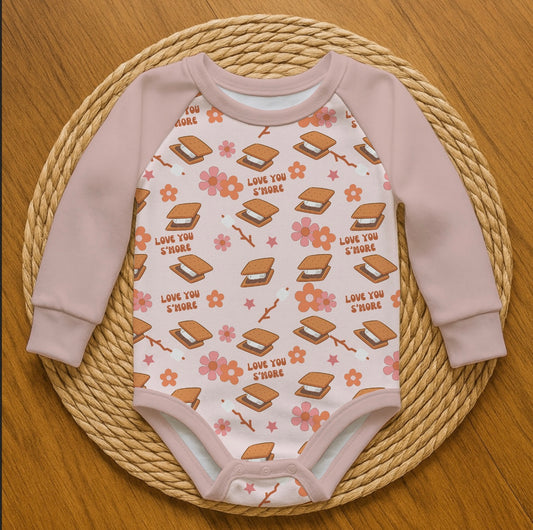 Love you s’more - Romper with snaps