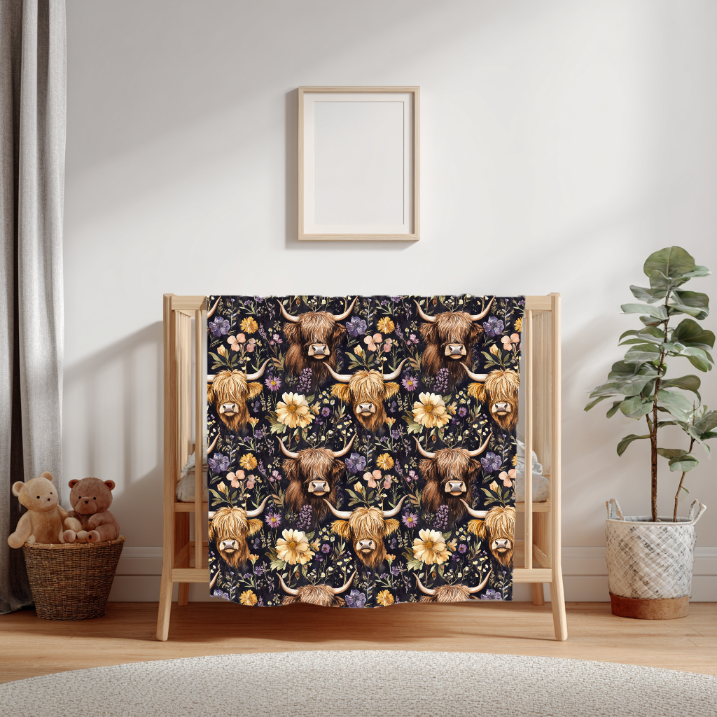 Pre-Order Minky Blanket - highland cow