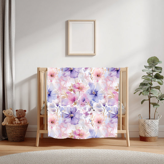 Pre-Order Minky Blanket - bright floral