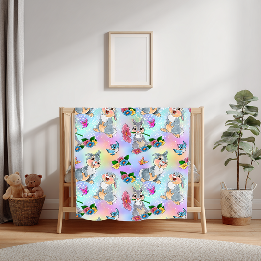 Pre-Order Minky Blanket - spring bunny