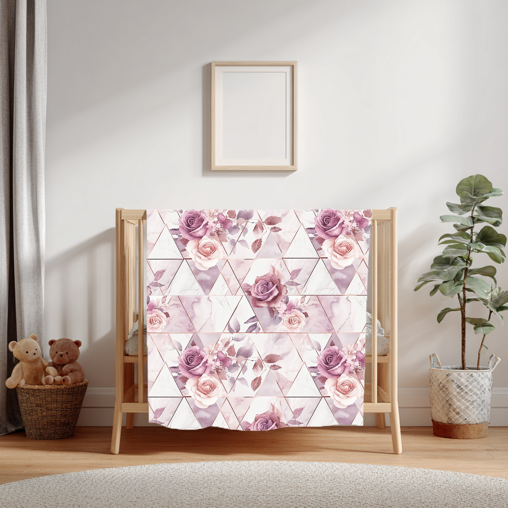 Pre-Order Minky Blanket -light floral
