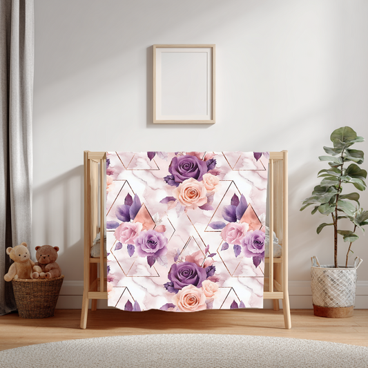 Pre-Order Minky Blanket -dark floral