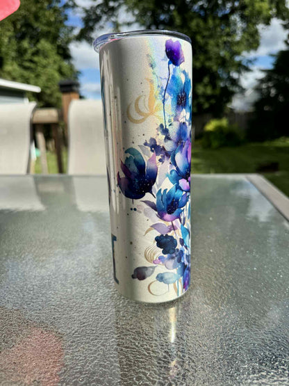 20 oz Straight Tumbler Shimmer Finish-  Mom