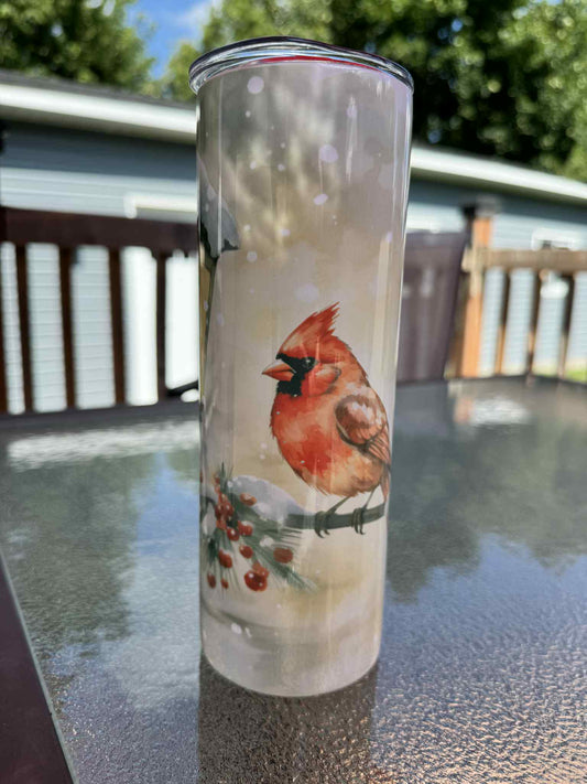 20 oz Straight Tumbler-  Cardinal