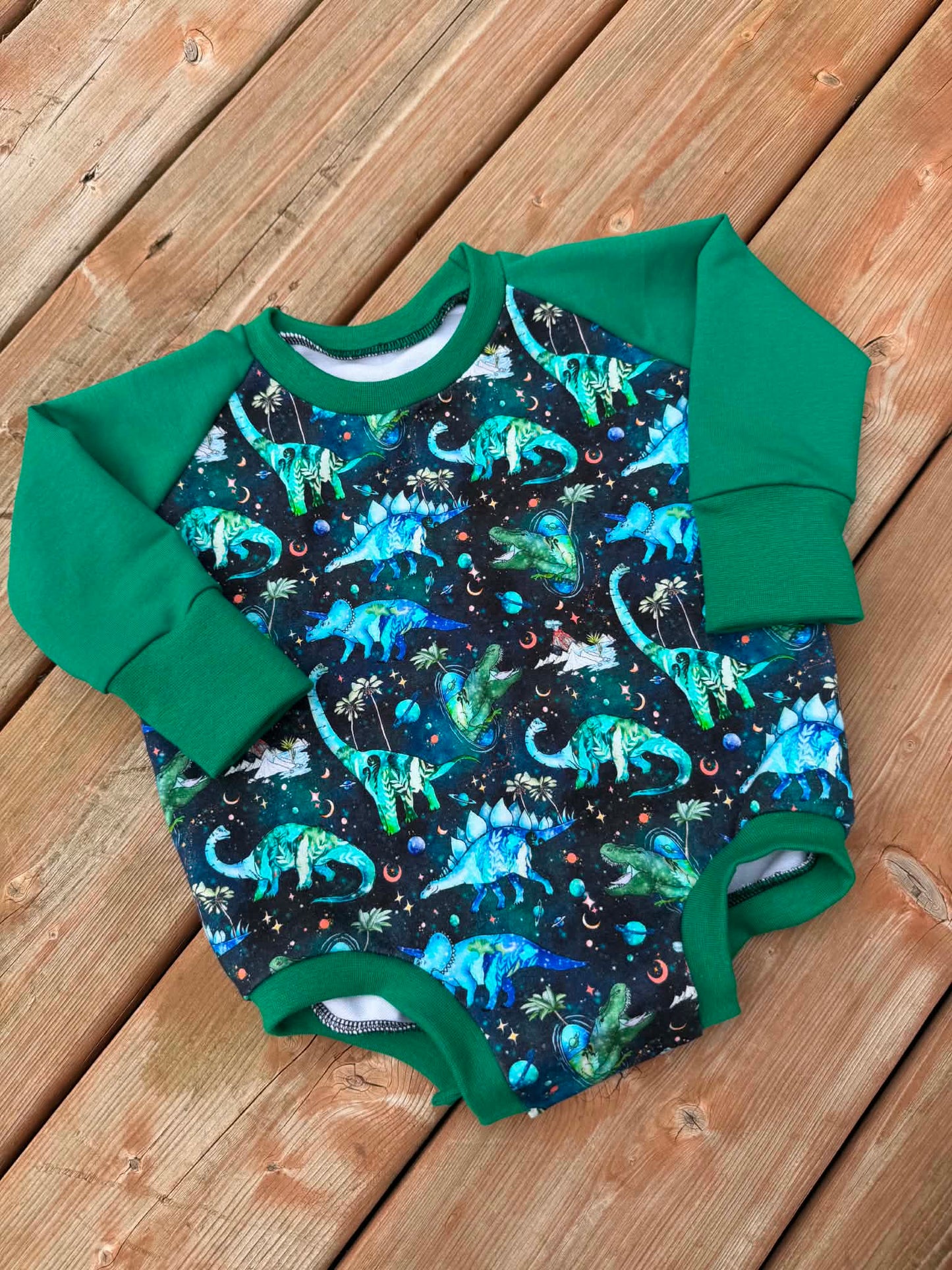 Space Dino - Romper with snaps