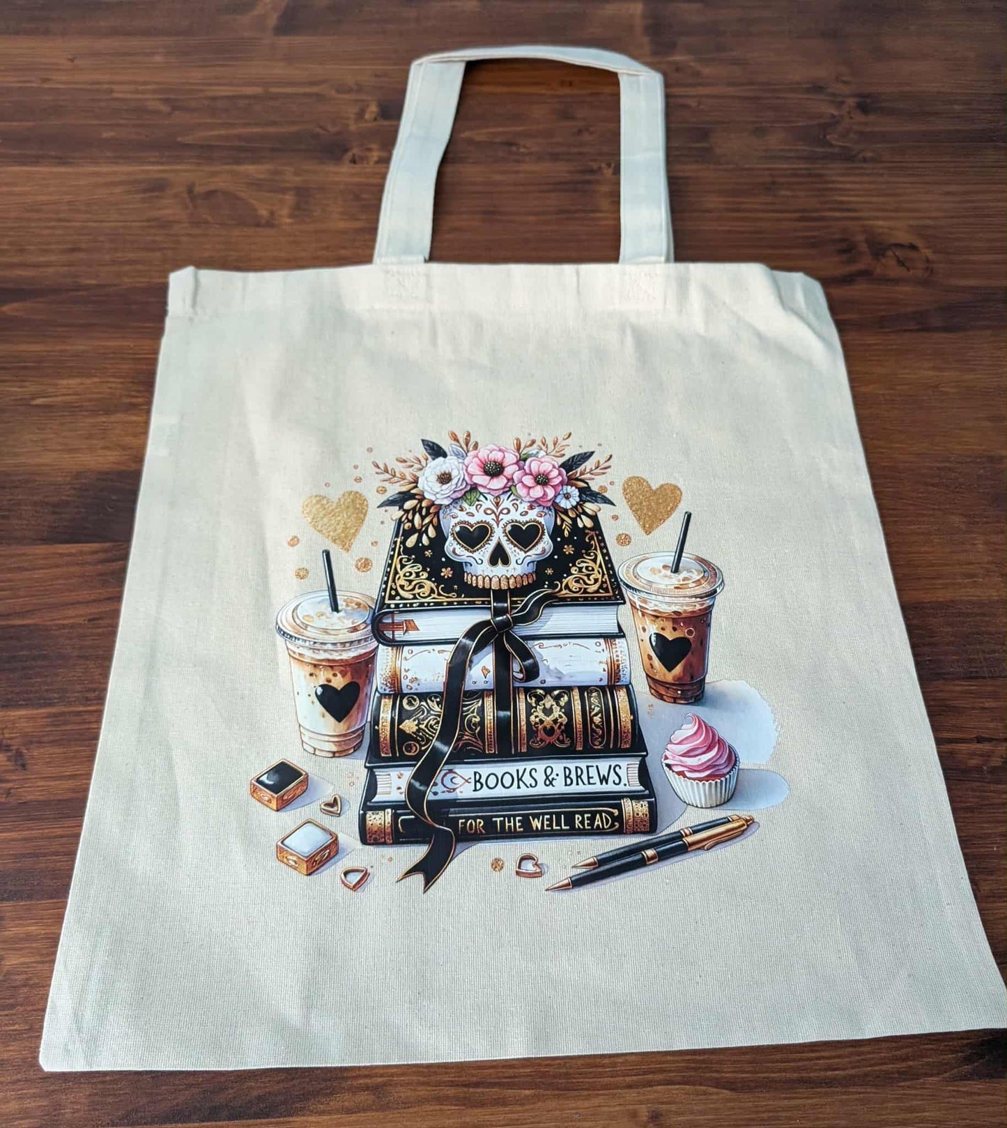 Books & Brews -tote bag
