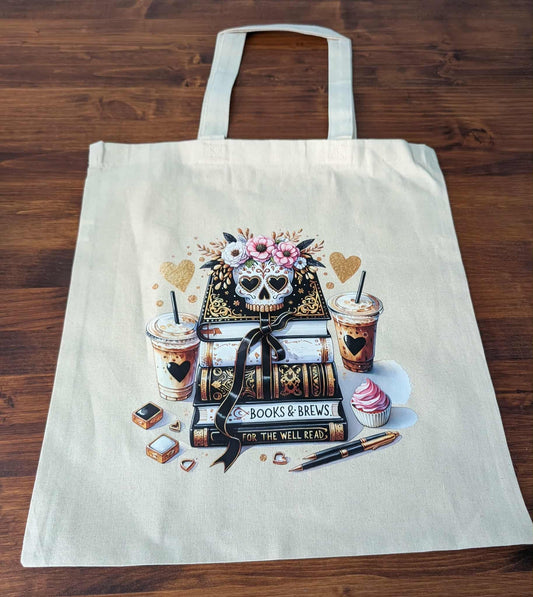 Books & Brews -tote bag