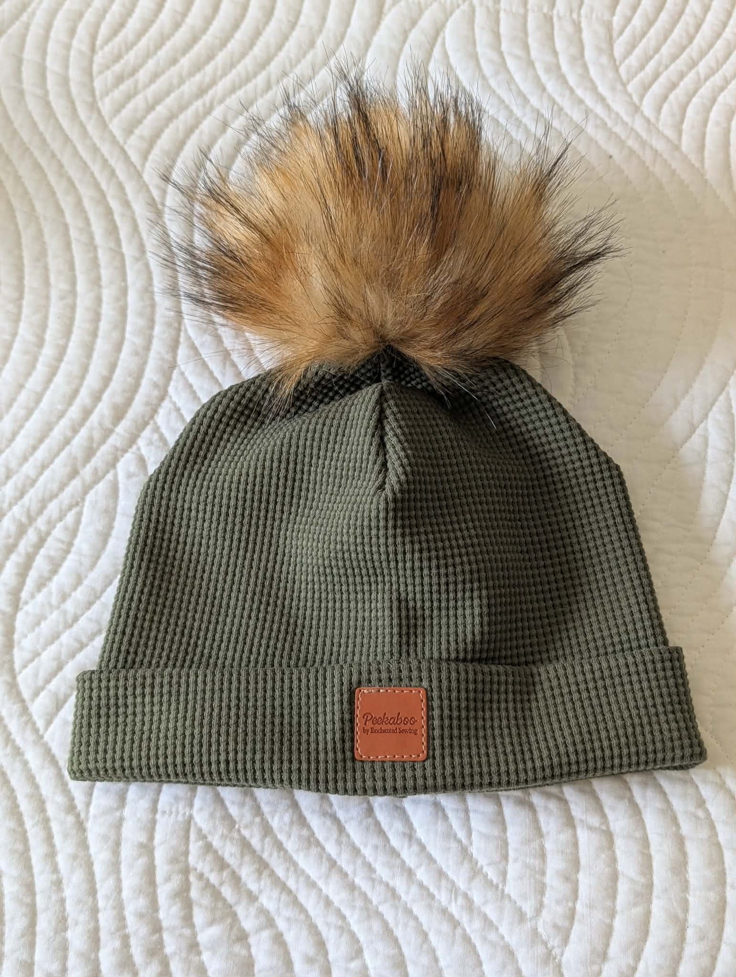 Army Green - Waffle Beanie