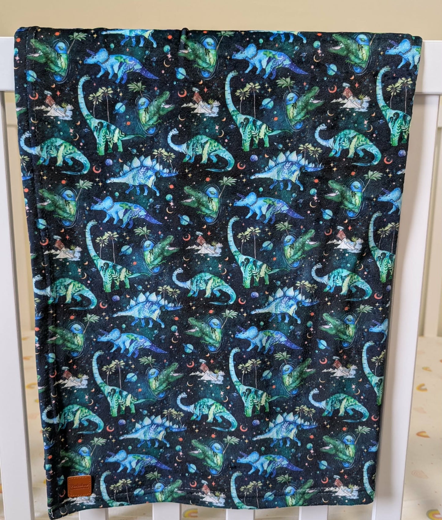 Space Dino - Minky Blanket