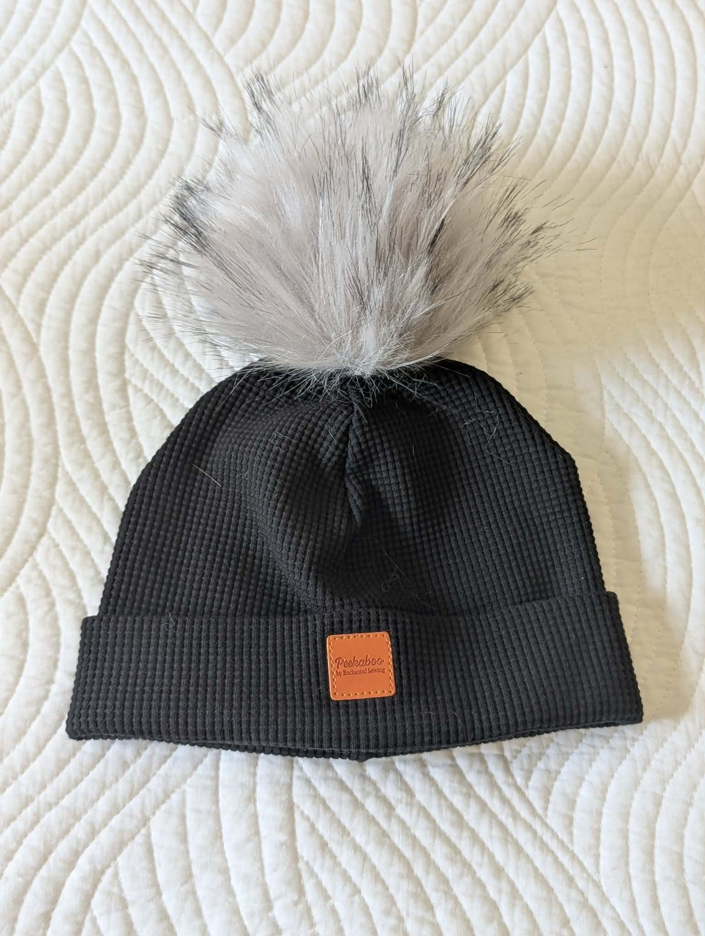 Black - Waffle Beanie