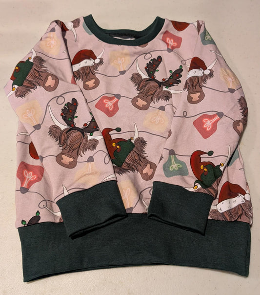 Children - highland cow Crewneck 3T