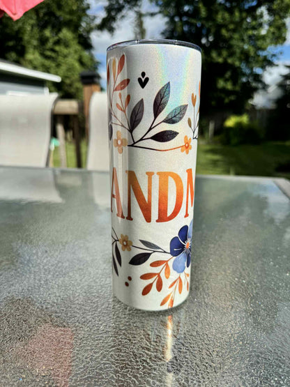 20 oz Straight Tumbler Shimmer Finish-  Grandma