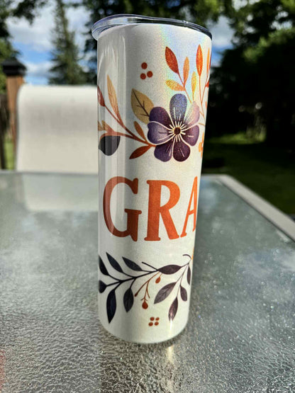 20 oz Straight Tumbler Shimmer Finish-  Grandma