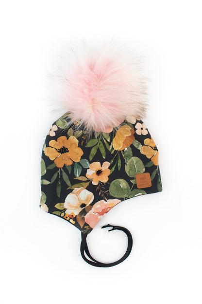 Ear flap - Pastel autumn floral