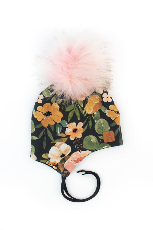 Ear flap - Pastel autumn floral