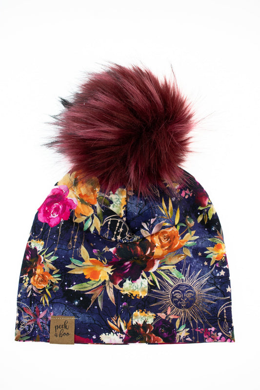 Slouchy Beanie - Night Blossom